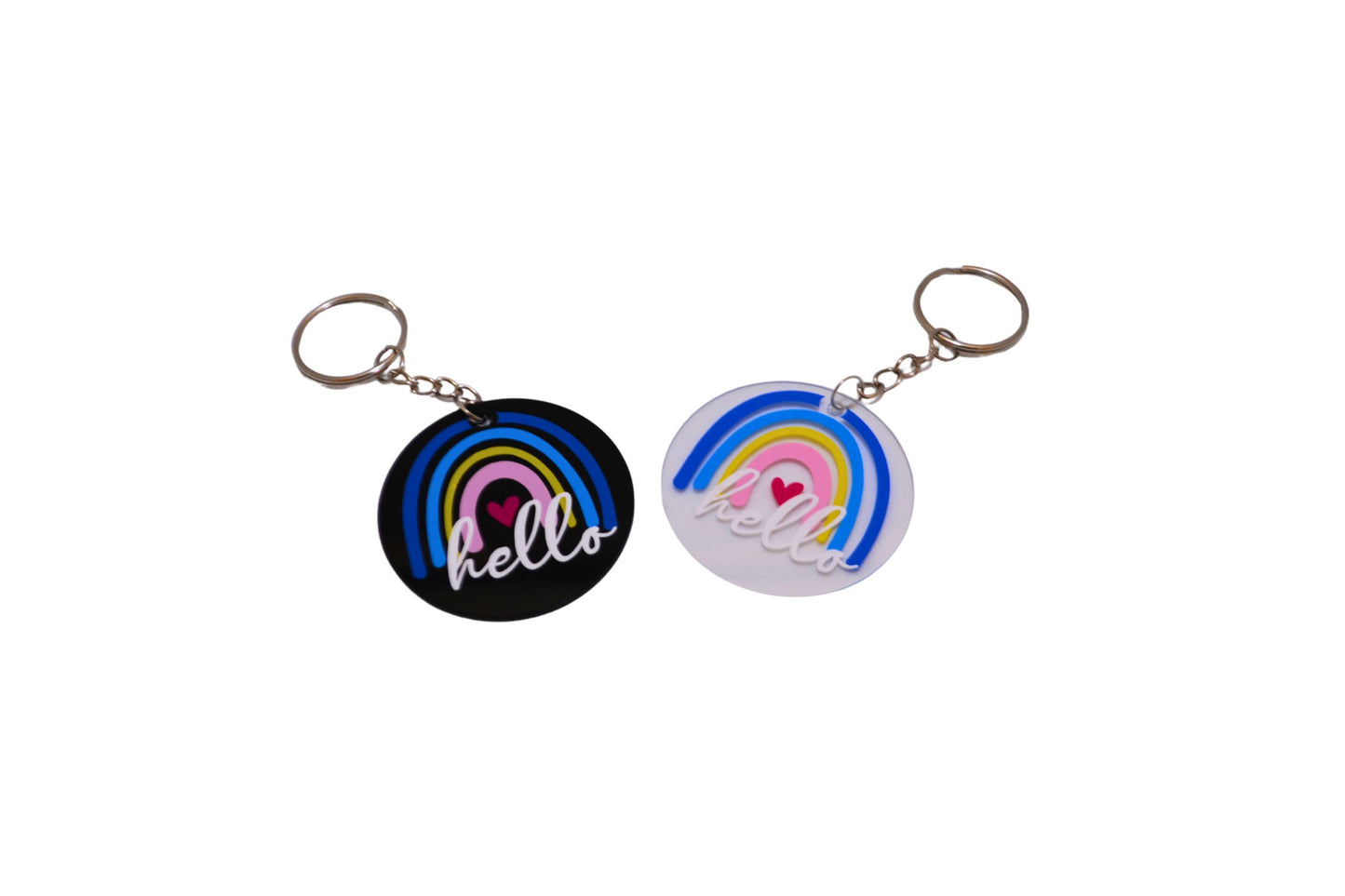 Hello Rainbow Keychain