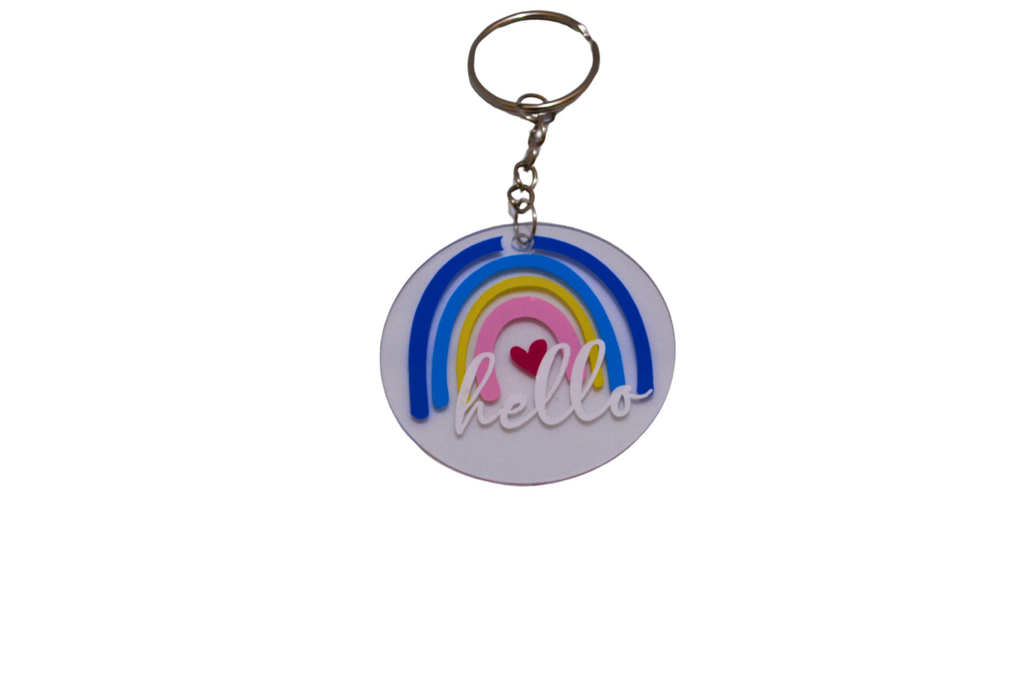 Hello Rainbow Keychain